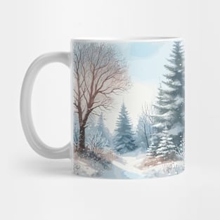 Winter Snowy Trees Winter Landscape Mug